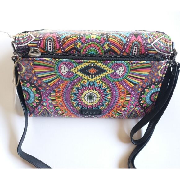 New! SAKROOTS Marin Smartphone Mini Crossbody Bag Clutch Wristlet - Picture 8 of 9